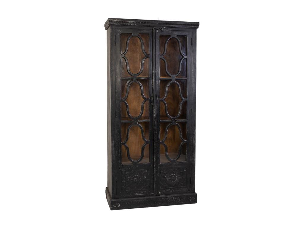 Black wooden display case 100x45x204h ZKKK52441