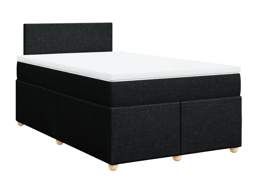 Cosymeub bed base with mattress, black, 120x200 cm, fabric, SOQM82971