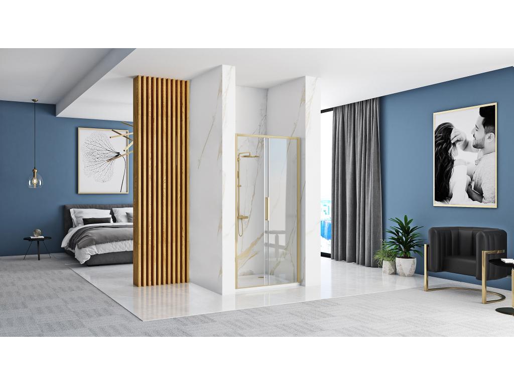 Luxameub Rapid Sliding Shower Door Luxameub 130 Brush Gold CVKG02271