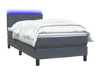 Luxameub bed base and dark grey 90x210 cm velvet mattress NBEQ10234