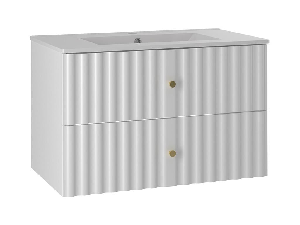 Luxameub 80cm White Single Sink Vanity Unit UEEA29665