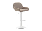 Set of 2 Bar Stools - Fabric / Chrome Metal - Luxameub JEDX97132