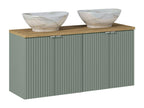 Luxameub 120cm double vanity unit with 4 doors, Green and Wood HVYM46525
