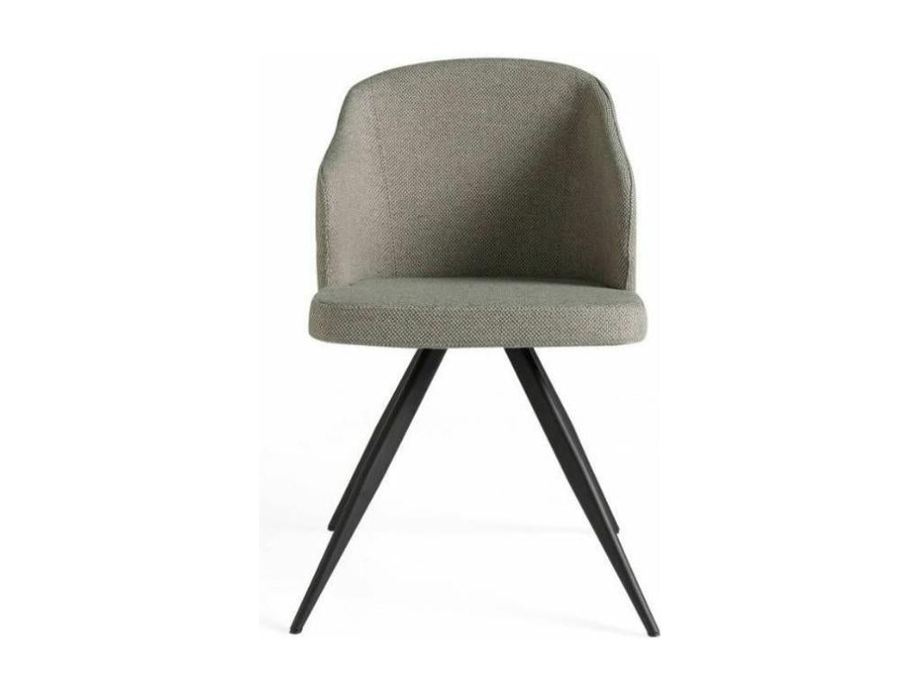 Luxameub fabric chair with black steel legs - Set of 2 - Color Luxameub 91 UBIK86246