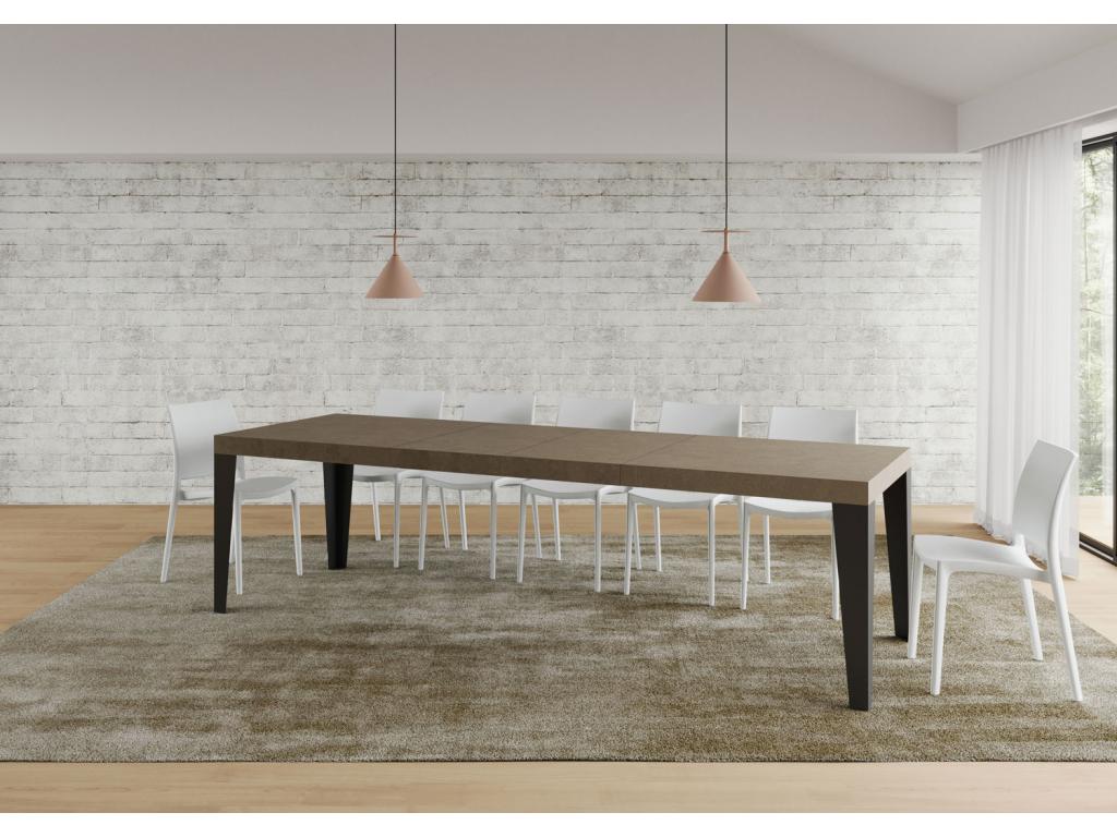 Extendable table 90x200/460 cm Flame Premium Artigeo anthracite legs XLAG25836