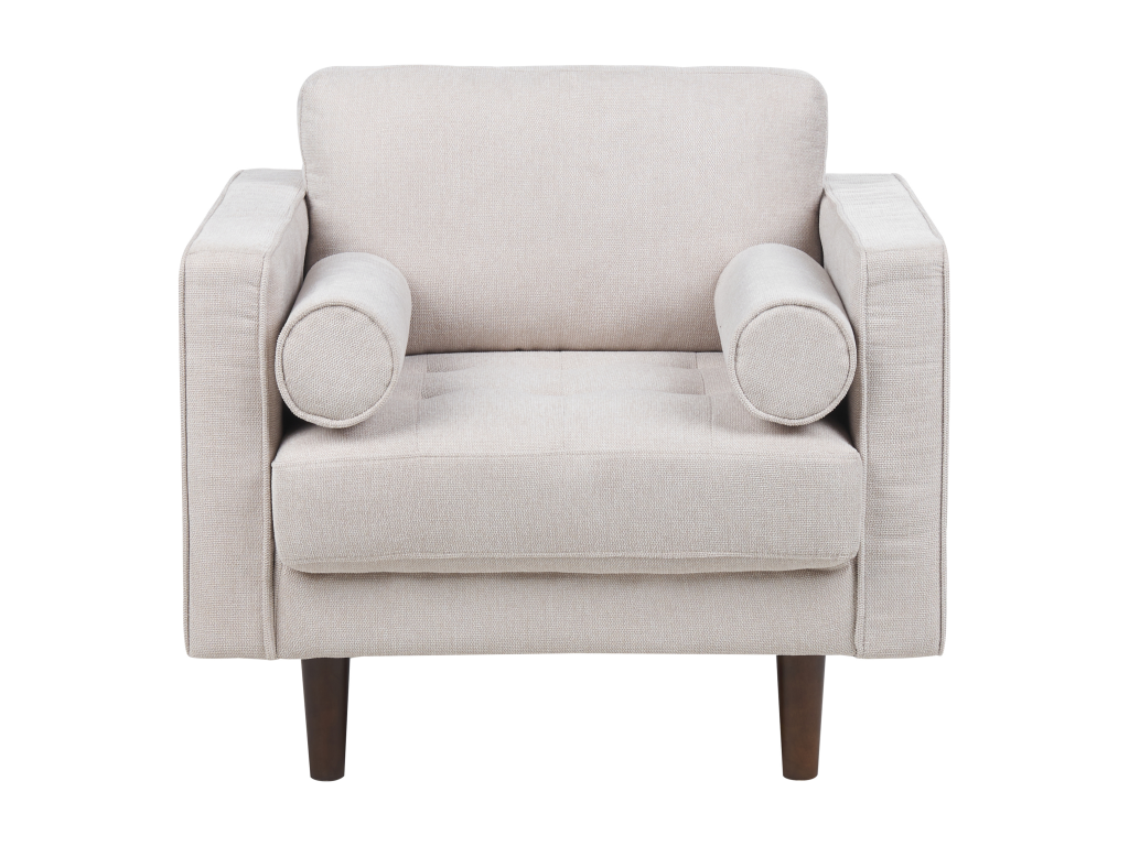 Luxameub Armchair Light Beige Fabric QSDP43068